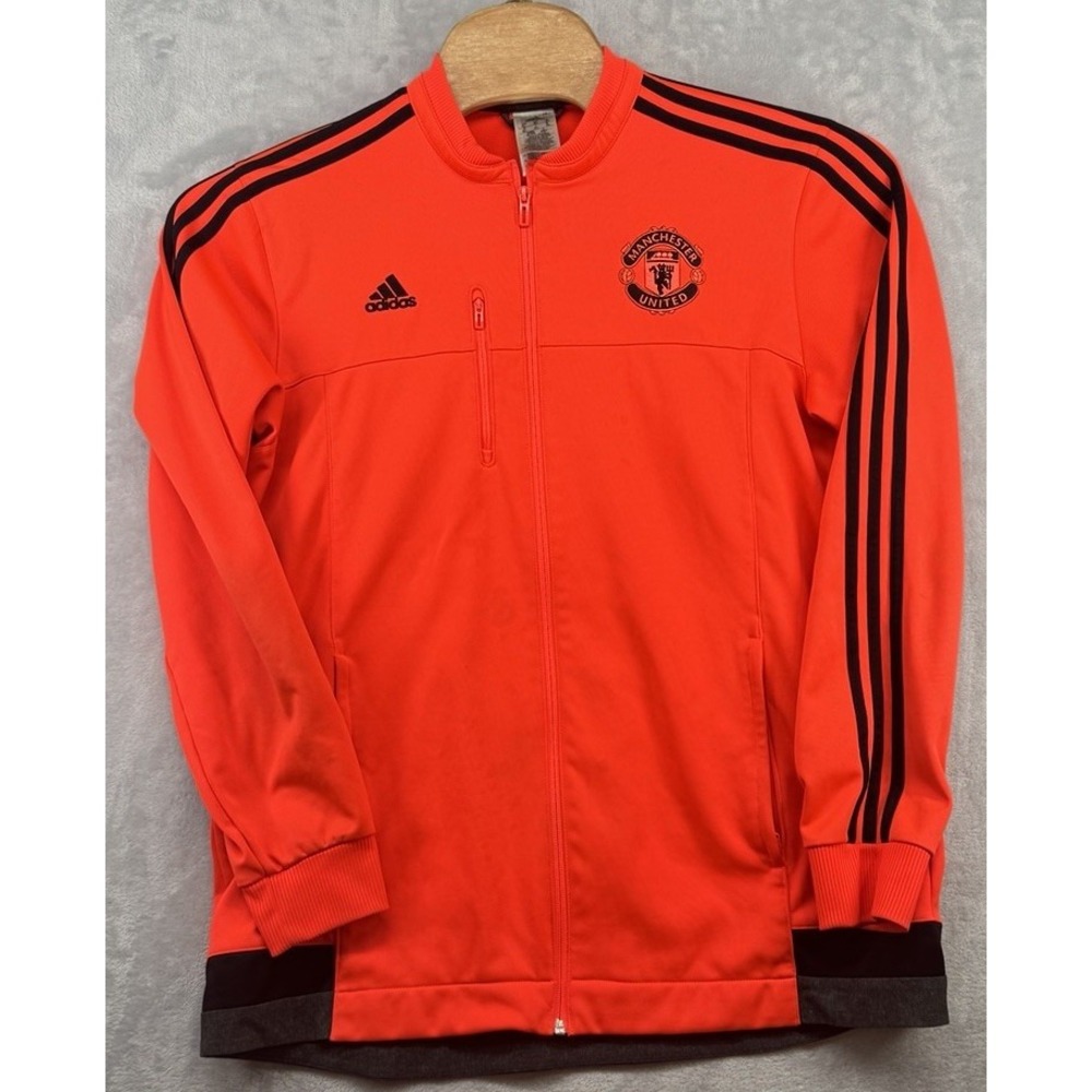 Adidas 2015-2016 Manchester United Track Jacket Orange Men's Size XL RARE